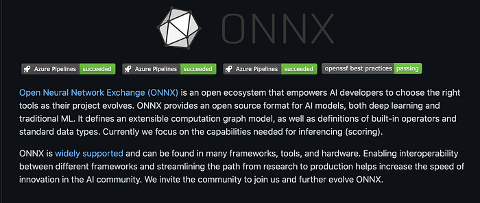 Desctiption of ONNX